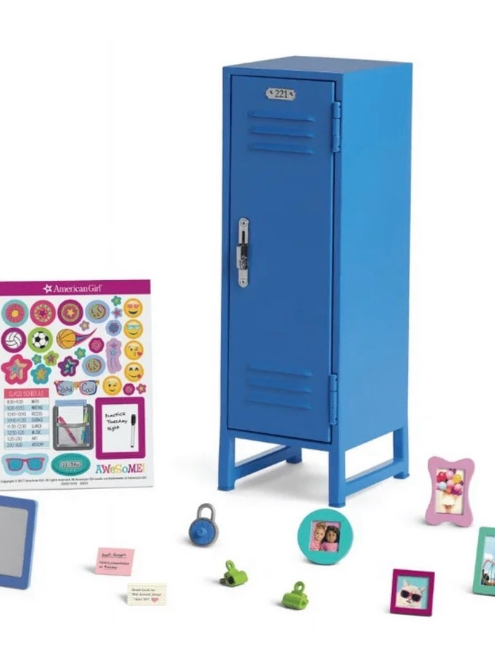 American Girl Truly Me Locker Set Blue for 18” Dolls